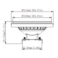 La vente la plus chaude a mené ar111 11W ar111 g53 a mené le downlight 12v pour remplacer les lampes halogènes traditionnelles de 75w AR111 à vendre